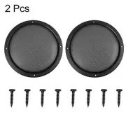 2pcs 8" Black Car Speaker Cover Steel Mesh Sub Woofer Subwoofer Grill
