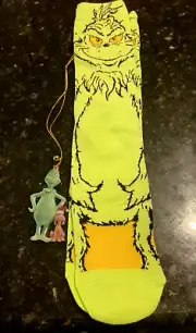 New Unisex Size 6-10 Holiday GRINCH SOCKS ornament Christmas theme Fun Gift
