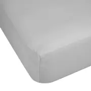 500 Thread Count Australian Grown Cotton Fitted Sheet - King Bed, Silver