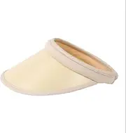 JUNMIN Summer Anti-Ultraviolet Empty Top Hat, Outdoor Sun-Shading Sun Hat, Male and Female Travel Cover Face Korean Hat (Color : Beige, Size : Adjustable)