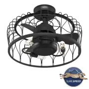 Hunter 20 inch Rotonda Matte Black Ceiling Fan with LED Light Kit and Remote