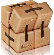 BUNMO Wooden Infinity Cubes - Large Infinity Cube Fidget Toy | Eco-Friendly Beechwood Fidget Cube, Fidget Toys, Easter Basket Stuffers for Adults | Easter Basket Stuffers for Teens