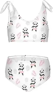 [CaTaKu] Girls Swimsuits Two Piece Swimwear Cute Bikini Set Tankini Hawaiian Beach Sport Bathing Suit for Girls Size 3-12T