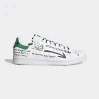 在飛比找momo購物網優惠-【adidas 愛迪達】STAN SMITH 白綠 塗鴉(G