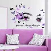 Large Wall Stickers Eyed Butterfly Background Wall Decals Sticker Removable