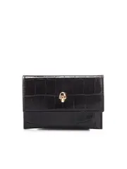Alexander Mcqueen Skull Envelope Card Holder in Black