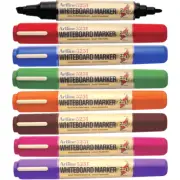 NEW Artline 525T Whiteboard Markers Twin Dual Tip Nib Assorted Colours Wallet 8