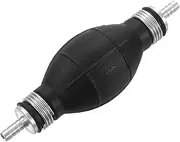 uxcell 6mm (1/4") Rubber Fuel Primer Pump, Transfer Vacuum Hose Hand Siphon Bulb, One Way Fuel Primer for Gasoline Petrol Marine Diesel Boat, Silver
