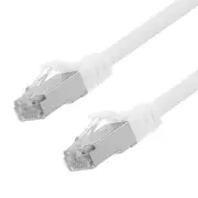 Ethernet Patch Cable CAT6A, S/FTP, 26AWG, 0.5 Ft, 5 pack, White