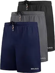 [Neleus] Men's 3 Pack Compression Short