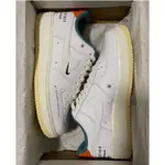 NIKE AIR FORCE 1 白綠橙 慢跑鞋 百搭鞋 DM0970-111 運動休閒鞋 男女鞋