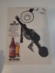 Sharps Miller Beer Basketball Print Ad 1992 8x11 Vintage