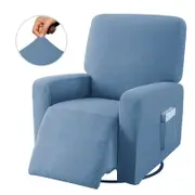 Catzon Recliner Stretch Sofa Slipcover Sofa Cover 4-Pieces Furniture Protector Couch Soft-Light Blue