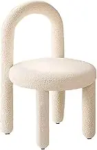 Vanity Chair, Bedroom Makeup Chair, Vanity Stool, Light Luxury and High-End Feeling, Simple and Thickened Makeup Chair for Vanity, for Bedroom Living Room(White)