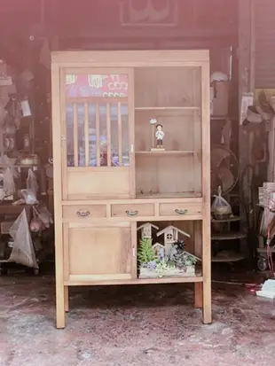 【玩木主意】家具翻新 手工 台灣檜 檜木 實木 菜櫥 置物櫃 收納櫃