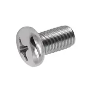 M6x12mm Pan Head Button Phillips Machine Socket Cap Screws Bolts G304 Stainless Steel Fully Threaded Metric Assortment Industry Furniture