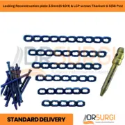 Locking Reconstruction plate 3.5mm(5-10H) & LCP screws Titanium G 5(58 Pcs)