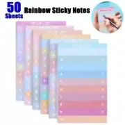Multicolors Sticky Notes Rainbow Scribed Sticky Notes Stationery