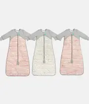 [Sleep Bag Bundle] Pink & Grey •Quilted Cotton