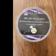 String Lights Led 100 Warm White Snowflake Wire Led Lights 32ft