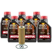 6L Motul 8100 ECO-LITE 5W30 Wix Filter Motor Oil Change Kit API SP-RC