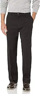 [Dockers] Easy Khaki D3 Classic-Fit Flat-Front Pant, Black, 36 29
