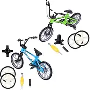 Yardwe Finger Game 2 Sets Finger Toys for Boys and Girls Aluminum Alloy Bike Educational Simulation Game