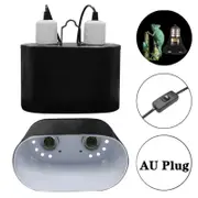 8inch Light Fixture Max 300W Dual Reptile Heat Lamp Fixture w/Separate Switches