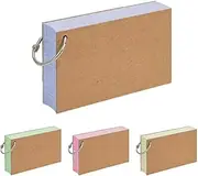 Index Cards with Rings, Punched Study Cards - 3 X 5 Inch Ruled Lined Punched Index Cards for Effective Learning & Note Taking, Students, Teacher