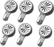Adhesive Hooks Cup Rotating Glass Kitchen Utensil Suction Cup Hook Transparent Reusable Heavy-Duty Bathroom Hook(Silver,6pcs)