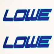 Lowe Boat Decals | Teal / Navy Blue 27 x 4 1/2 Inch (Pair)