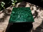 Malachite Stone Coffee Table Top, Gemstone Marble Inlaid Table Top For Home Deco