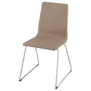 LILLÅNÄS chair, chrome-plated/Grann beige