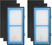 2 Replacement Filters + 4 Carbon Boosters for Holmes AER1 HAP242-NUC HAPF30AT