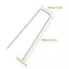 50pcs Sod Pins Steel Silver Sharp Ends for Weed Barrier/Artificial Grass Turf