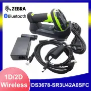 Zebra DS3678-SR0F003VZCN 2D Wireless Barcode Scanner w/ USB Cable & Cradle & PSU