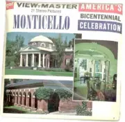MONTICELLO VIRGINIA Home of Thomas Jefferson 3d View-Master 3 Reel Packet SEALED