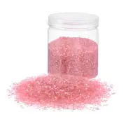 370g Crushed Glass Chips 1-3mm Irregular Broken Sprinkles Glass, Watermelon Red