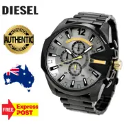 NEW Diesel Timeframes Mega Chief Grey Black Chronograph Quartz DZ4479 Mens Watch
