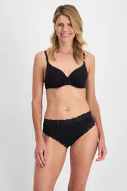 Jockey Parisienne Micro G-String Underwear - Black, Size: 8, Microfiber