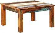 Square Coffee Table Reclaimed Wood - Solid, Multi-Color Wood, Handmade Tables for Living Room, Center Piece, Wood Table for Home Décor