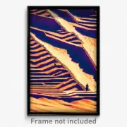 Pixel Art Poster - Zigzag Mesa (8 Bit Psychedelic Trippy Weird Video Game Print)