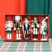 5Pcs Nutcracker Soldier Figurines Hanging Decor for Living Room Office Shelf