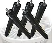 Pack of 5 Polyurethane Conveyor Rollers, Industrial Factory Conveyor Belt Replacement Roller 7.5in 11.4in 19.3in 23.2in 27.2in 31.1in 35in 39in Long, for All Loading Applications(5 Pcs D-2.4inch/60mm,