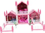 ERINGOGO Big Villa Castle Assembly Model Kit for Boys and Girls Girls Toys Build Your Own Dollhouse Boys and Girls Toys DIY Puzzle Set