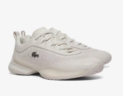 Lacoste 2025 AG-LT PREMIUM Leather Men's Sneakers Off White / White. Size 7 US