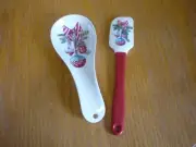 Farberware Holiday spoon rest and spatula (ornaments & pine) NEW