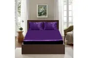 Ramesses Casablanca Premium Silken Touch Satin Fitted Sheet Combo Set Violet