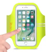 Reiko Running Sports Armband for iPhone 7/ 6/ 6S or 5 Inches Device in Green (5X