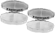 2pcs Box Iron Small Empty Cases Medication Containers Case for Medication Silver Pp Medication Cases